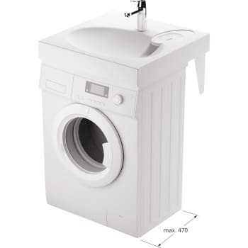 Claro pakke Plus komplet med Håndvask, vaskemaskine og GROHE Håndvaskarmatur