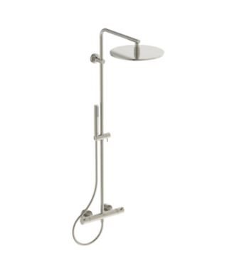 Ideal Standard Ceratherm T125 brusesystem m/termostatarmatur, hoved- & håndbruser, Silver storm (Stål)