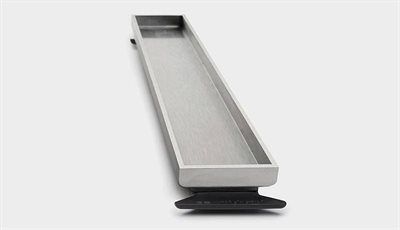 Unidrain HighLine Cassette, linje, komplet rustfrit stål: 700 mm, H 25 mm