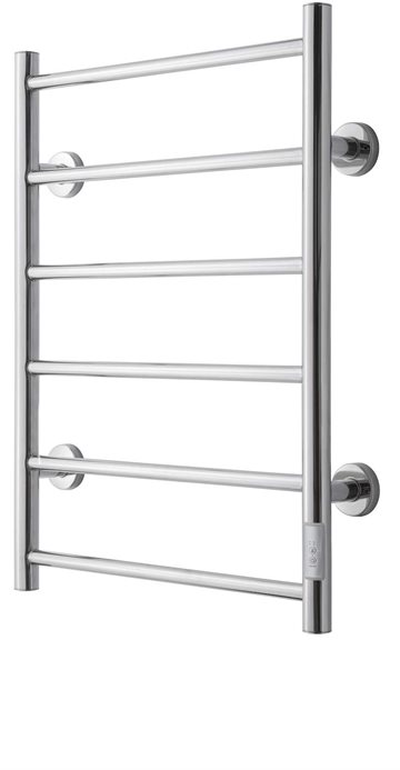 TVS ELDO 6 El-håndklædetørrer m/timer 690x500mm, Poleret rustfri stål