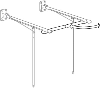 Frontgreb til Pressalit Value Toiletstøtter, hvid