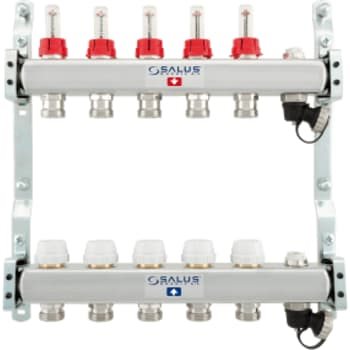 SALUS Gulvvarmemanifold til 10 kredse med flowmeter