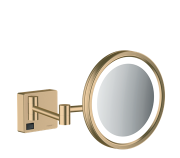 hansgrohe AddStoris Barber-/kosmetikspejl med LED-lys i børstet bronze PVD