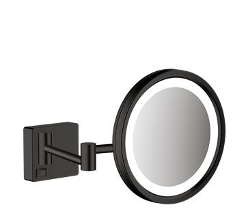 hansgrohe AddStoris Barber-/kosmetikspejl med LED-lys i mat sort