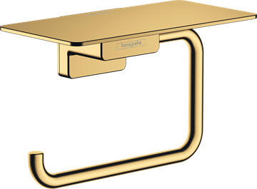 hansgrohe AddStoris Papirholder med hylde i poleret guld-optik PVD