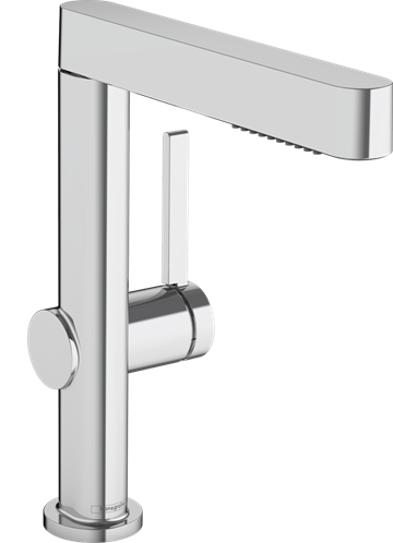 Hansgrohe Finoris håndvaskarmatur m/udtræksbruser og push-open bundventil, krom