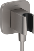Hansgrohe FixFit Q bruserholder/slangeudtag i Børstet sort krom PVD