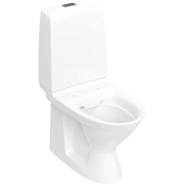 IFÖ Spira 6260 gulvstående toilet lukket S-lås og skjult afløb, elektronisk skyllestyring, netdrift, berøringsfri, Rimfree: Hvid / IFÖ Clean