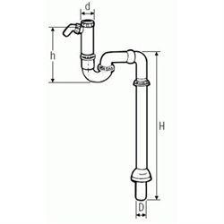 Dalmer køkken vandlås 1½