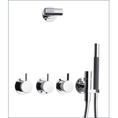 Vola 5471R-081 Termostatbatteri  - I Børstet krom 5471R-081-20