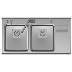 Intra Frame køkkenvaske FR 97 D 970 mm - Fås både højre- og venstrevendt