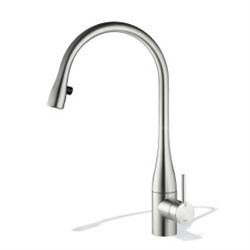 KWC EVE køkkenbatteri uden lys med udtræk - Krom - 225 mm tud