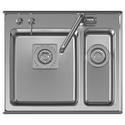 Intra Frame køkkenvask FR 60 SH 595 mm - Fås til nedfældning & under- og planlimning