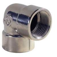 Forkromet vinkel muffe/muffe 3/4"