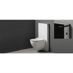 Geberit Monolith til væghængte wc skåle - I Hvid poleret glas - ekskl. toiletskål