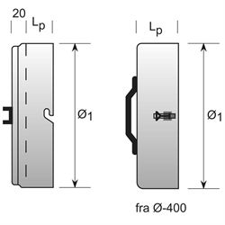 Lindab Safe endebund  - Lindab Safe endebund 125 mm