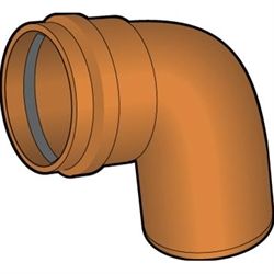 Uponor PVC bøjning 160mm - 88,5gr.