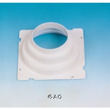 Murflange Universalflange væg hvid - 80/125/160 mm