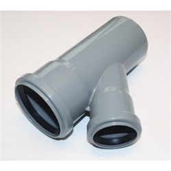 Grå PP grenrør 75/50mm - 45 grader