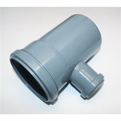 Grå PP grenrør 110/75 mm - 87,5 grader