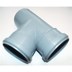 Grå PP grenrør 110/110 mm - 67,5 grader