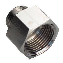 Forkromet spidsmuffe 3/4" x 1/2"