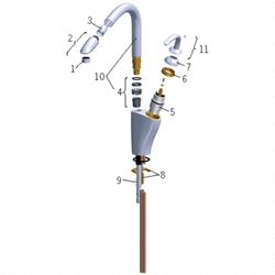 Oras Aventa reservedele for krom udgaven - Nr. 1 Luftblander, M24x1