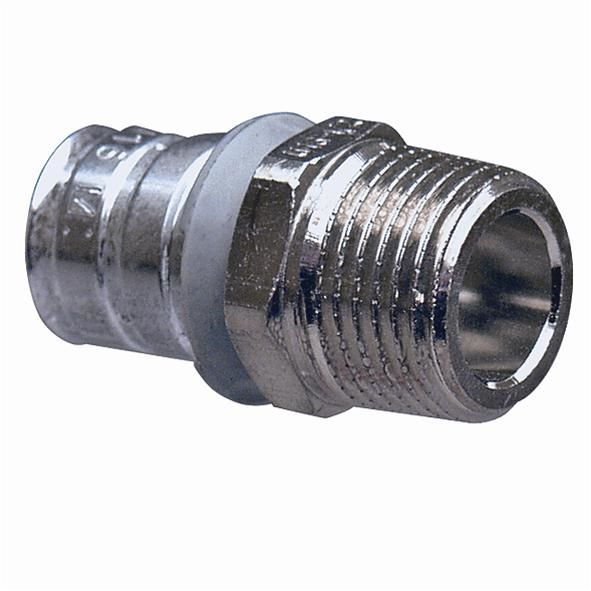 Uponor S-Press PLUS kobling med nippel 25 mm x 3/4"