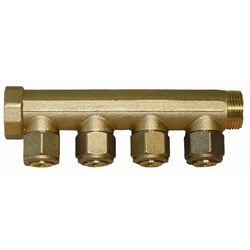 Fordelerrør til alu-pex 3/4" 16mm - 4 afgange