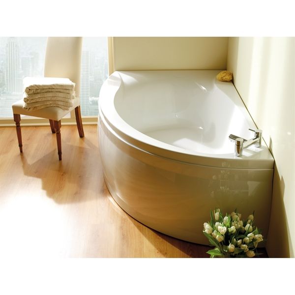 Strømberg Omega hjørnekar med ryglæn 1700x1000 mm - Venstre side