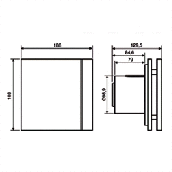 Thermex Silent 100 Design Badeværelsesventilator