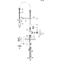Reservedele til Blanco Master-S Semi-Profi - Nr. 14 Bruseslange i krom