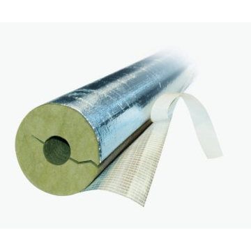 Rockwool rørskål med tape længde 1000 mm - 30 mm isolering - Vælg størrelse