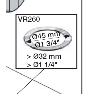 Vola VR260 Roset  - Krom 