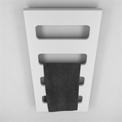 Strømberg COMO håndklædetørre, centralvarme 1200x600 mm - Mat hvid