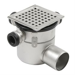 Blücher Square Afløbsskål 75 mm, vandret med sideløb