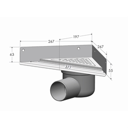 Unidrain hjørneafløbsarmatur 2011