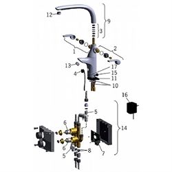 Oras komplet overdel, kold for Oras Ventura 8020 - Krom - 199079V 