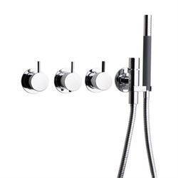 Vola 5471R termostat komplet med indbygningsdele - I Børstet krom