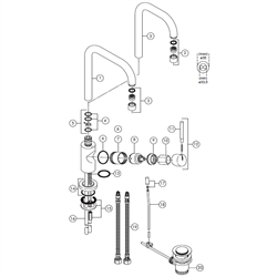 Reservedele for Børma A5 - Nr. 2 Luftblander, M18x1 - Krom 