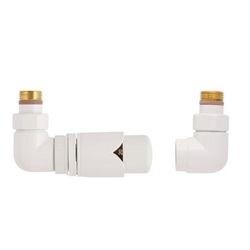 Strømberg Retur Termostat Ventilsæt - Venstre, Hvid