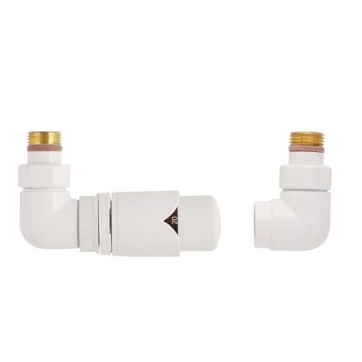 Strømberg Retur Termostat Ventilsæt - Venstre, Hvid