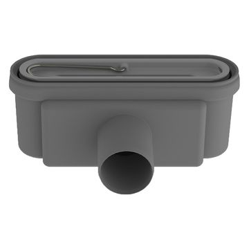 Unidrain Udløbshus med vandret udløb Ø50 mm med vandlås.