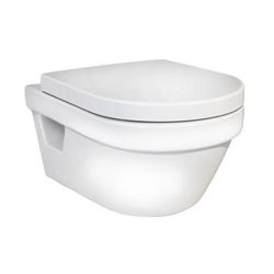 Gustavsberg Hygienic Flush væghængt toilet med toiletsæde