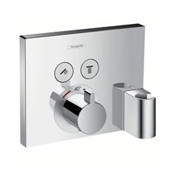 hansgrohe ShowerSelect Termostatarmatur til indbygning, 2 udtag og holder