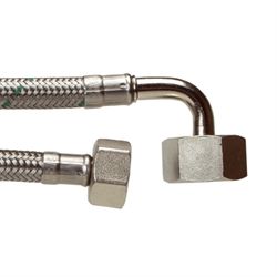 Vinkel tilslutningsslange 3/4" x 1/2" - 1500 mm - 