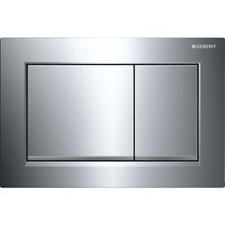 Geberit Omega 30 Square Betjeningsplade - Krom/mat/krom