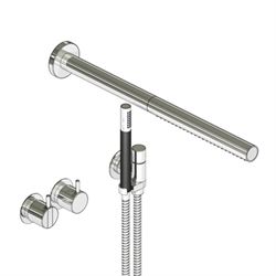 Vola 2471-081ST med hoved-og håndbruser - Krom