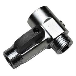 Mellemstykke med afspærring 1/2" i krom