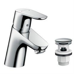 Hansgrohe Focus 70 håndvaskarmatur, M. bundventil, Krom 
